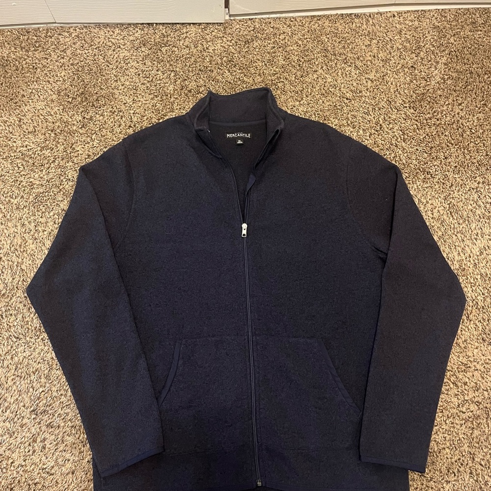 J. Crew Navy Zip-Up Sweater